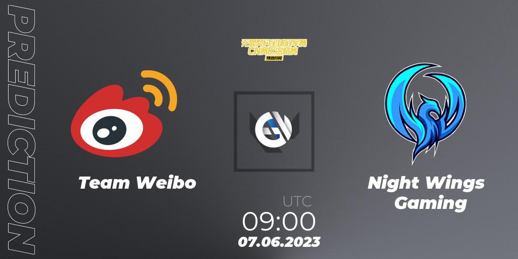 Prognoza Team Weibo - Night Wings Gaming. 07.06.23, VALORANT, VALORANT Champions Tour 2023: China Preliminaries