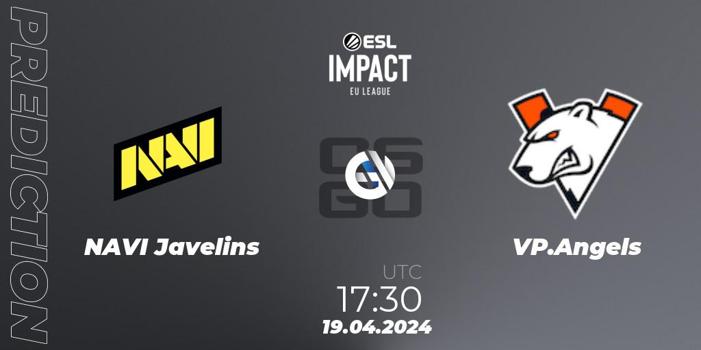 Prognoza NAVI Javelins - VP.Angels. 19.04.24, CS2 (CS:GO), ESL Impact League Season 5: Europe