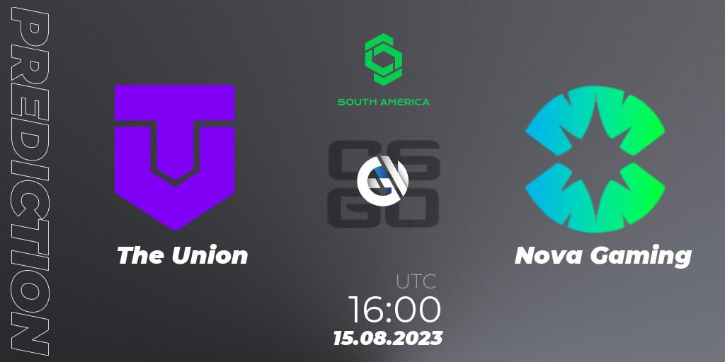 Prognoza The Union - Nova Gaming. 15.08.2023 at 16:00, Counter-Strike (CS2), CCT South America Series #10: Closed Qualifier