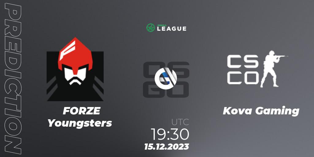 Prognoza FORZE Youngsters - Kova Gaming. 15.12.2023 at 19:30, Counter-Strike (CS2), ESEA Season 47: Intermediate Division - Europe