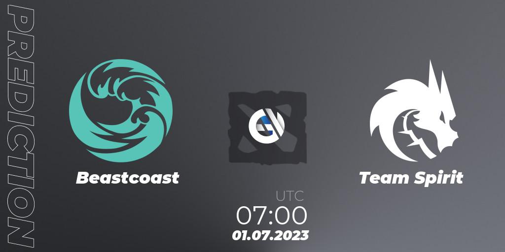 Prognoza Beastcoast - Team Spirit. 01.07.2023 at 06:28, Dota 2, Bali Major 2023 - Group Stage