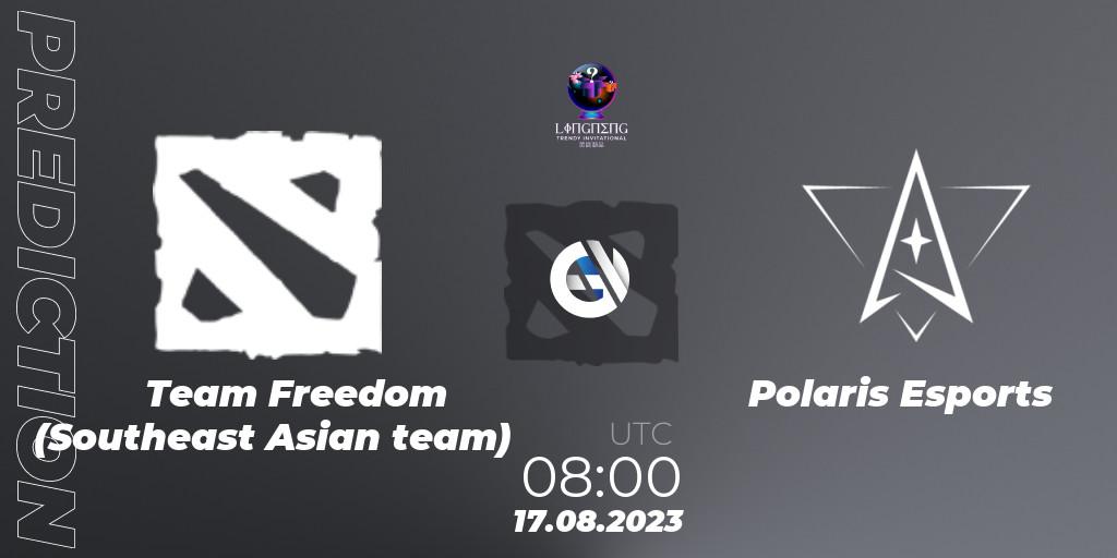 Prognoza Team Freedom (Southeast Asian team) - Polaris Esports. 22.08.2023 at 08:00, Dota 2, LingNeng Trendy Invitational
