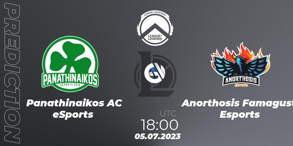 Prognoza Panathinaikos AC eSports - Anorthosis Famagusta Esports. 05.07.2023 at 18:00, LoL, Greek Legends League Summer 2023