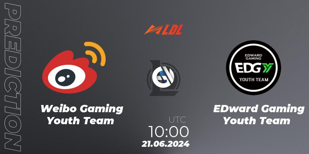 Prognoza Weibo Gaming Youth Team - EDward Gaming Youth Team. 21.06.2024 at 10:00, LoL, LDL 2024 - Stage 3