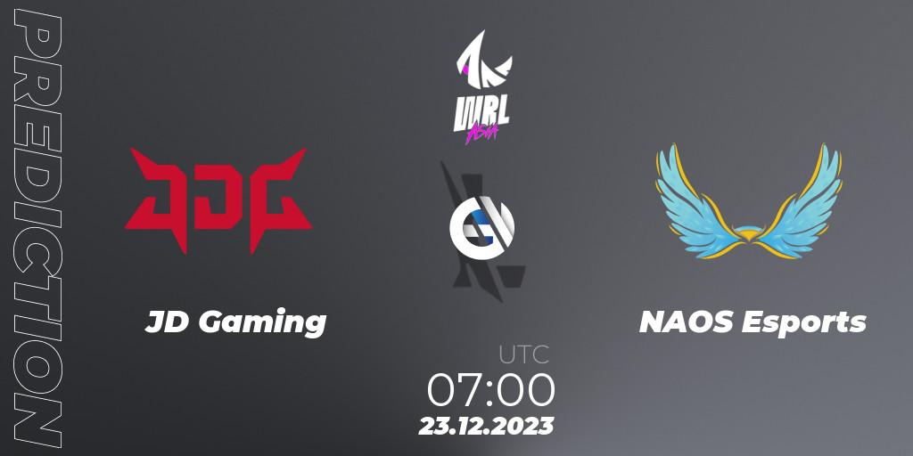 Prognoza JD Gaming - NAOS Esports. 23.12.23, Wild Rift, WRL Asia 2023 - Season 2 - Regular Season
