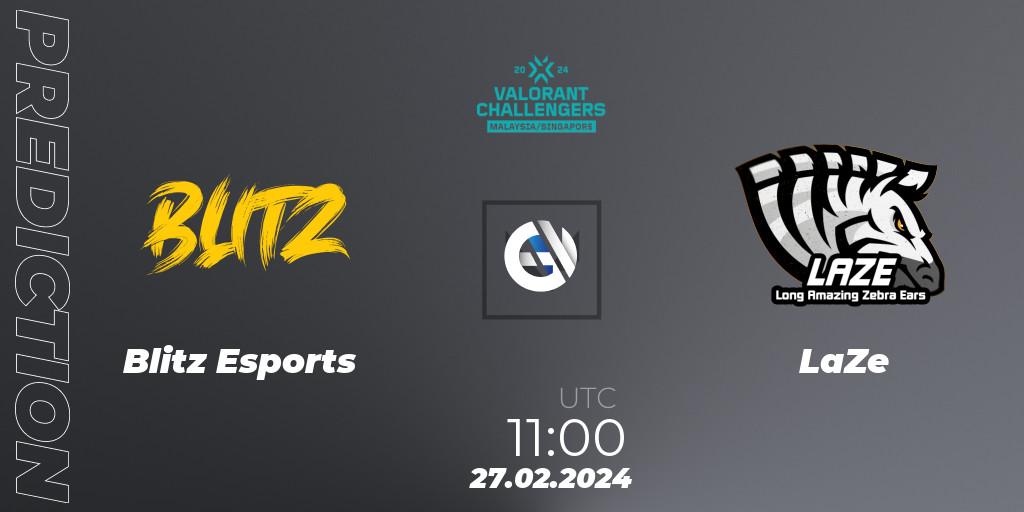 Prognoza Blitz Esports - LaZe. 27.02.2024 at 11:00, VALORANT, VALORANT Challengers Malaysia & Singapore 2024: Split 1