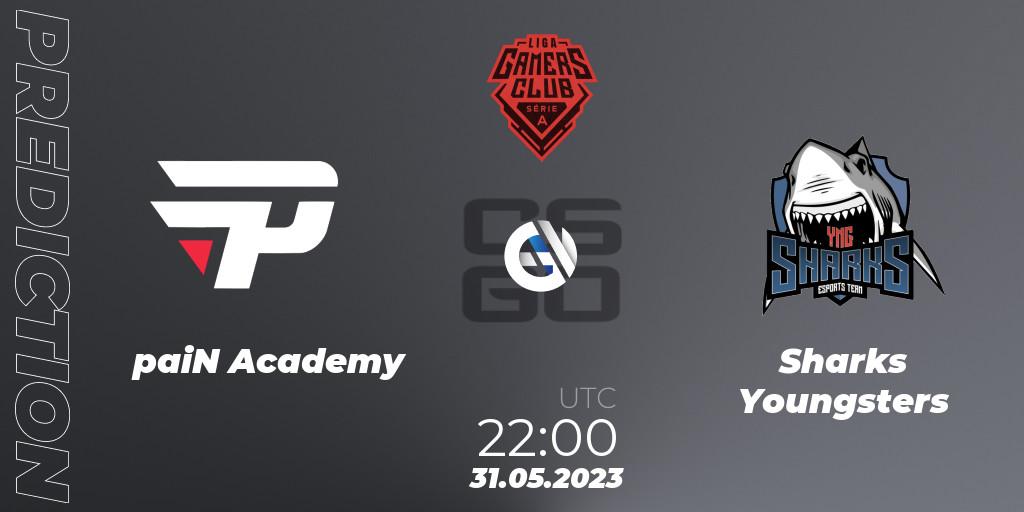 Prognoza paiN Academy - Sharks Youngsters. 31.05.2023 at 22:00, Counter-Strike (CS2), Gamers Club Liga Série A: May 2023