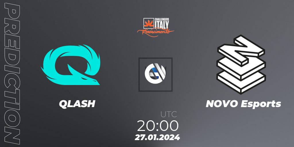 Prognoza QLASH - NOVO Esports. 27.01.2024 at 20:00, VALORANT, VALORANT Challengers 2024 Italy: Rinascimento Split 1