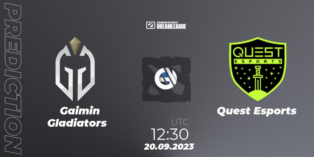 Prognoza Gaimin Gladiators - PSG Quest. 21.09.2023 at 09:55, Dota 2, DreamLeague Season 21
