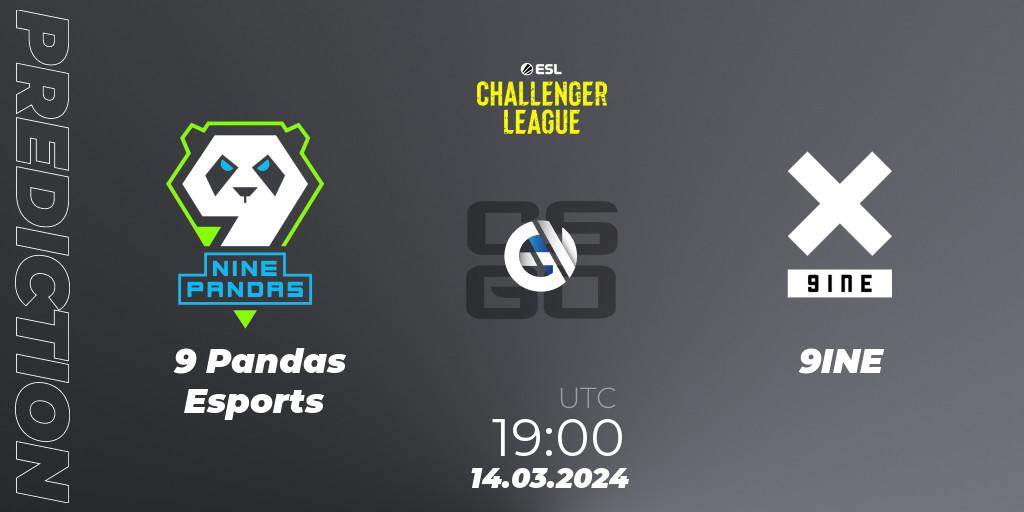 Prognoza 9 Pandas Esports - 9INE. 03.04.24, CS2 (CS:GO), ESL Challenger League Season 47: Europe