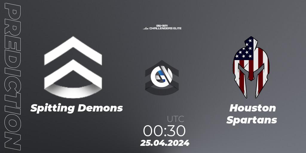Prognoza Spitting Demons - Houston Spartans. 24.04.2024 at 23:30, Call of Duty, Call of Duty Challengers 2024 - Elite 2: NA