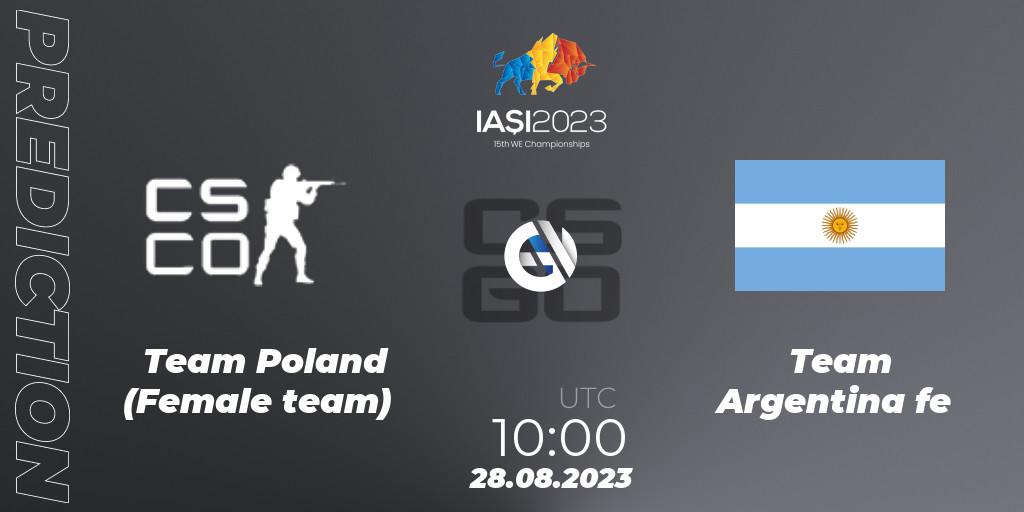 Prognoza Team Poland (Female team) - Team Argentina fe. 28.08.23, CS2 (CS:GO), IESF Female World Esports Championship 2023
