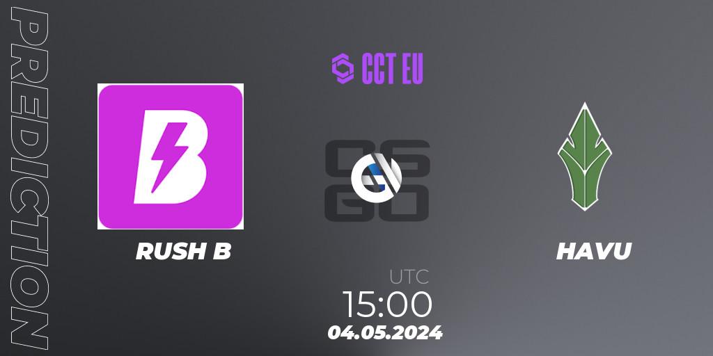Prognoza RUSH B - HAVU. 04.05.2024 at 15:00, Counter-Strike (CS2), CCT Season 2 Europe Series 2 