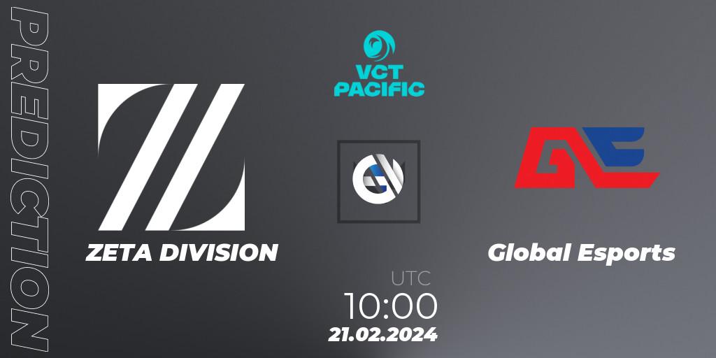 Prognoza ZETA DIVISION - Global Esports. 21.02.24, VALORANT, VCT 2024: Pacific Kickoff