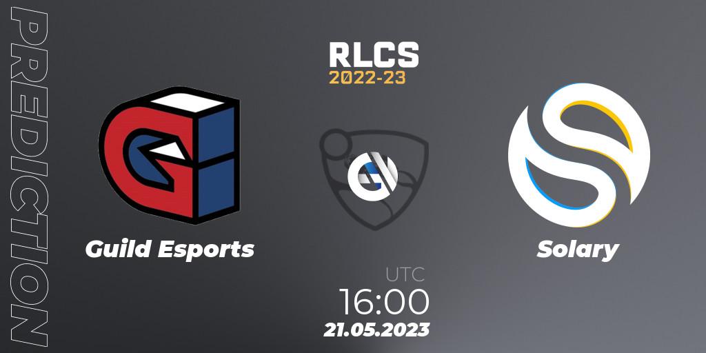Prognoza Guild Esports - Solary. 21.05.2023 at 16:00, Rocket League, RLCS 2022-23 - Spring: Europe Regional 2 - Spring Cup: Closed Qualifier