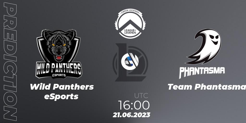 Prognoza Wild Panthers eSports - Team Phantasma. 21.06.2023 at 16:00, LoL, Greek Legends League Summer 2023