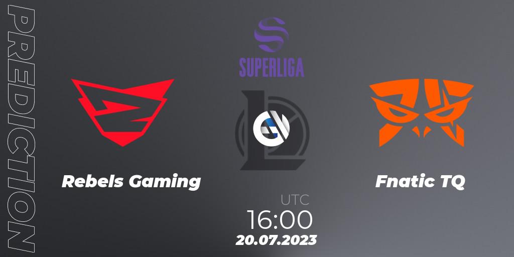 Prognoza Rebels Gaming - Fnatic TQ. 20.07.2023 at 16:00, LoL, Superliga Summer 2023 - Group Stage