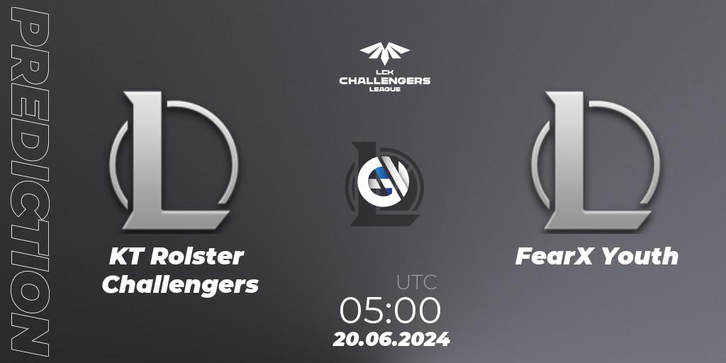 Prognoza KT Rolster Challengers - FearX Youth. 20.06.2024 at 05:00, LoL, LCK Challengers League 2024 Summer - Group Stage