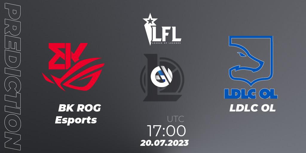 Prognoza BK ROG Esports - LDLC OL. 20.07.23, LoL, LFL Summer 2023 - Group Stage