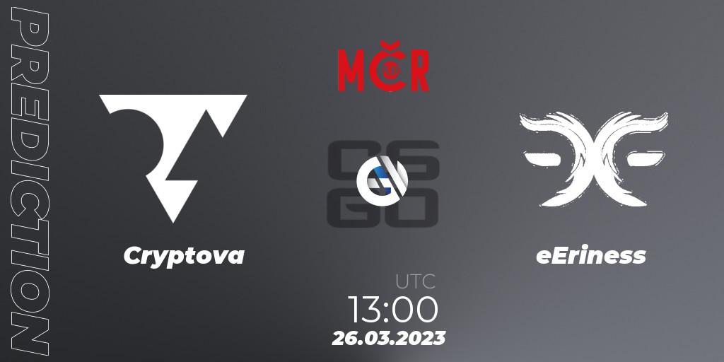 Prognoza Cryptova - eEriness. 26.03.2023 at 12:00, Counter-Strike (CS2), Tipsport Cup Prague Spring 2023: Online Stage