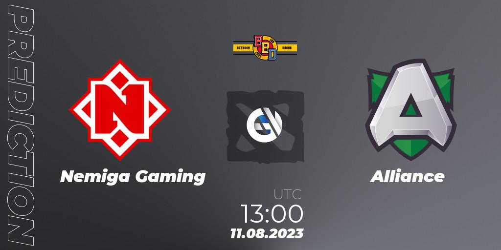 Prognoza Nemiga Gaming - Alliance. 11.08.23, Dota 2, BetBoom Dacha - Online Stage