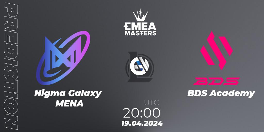 Prognoza Nigma Galaxy MENA - BDS Academy. 19.04.24, LoL, EMEA Masters Spring 2024 - Group Stage