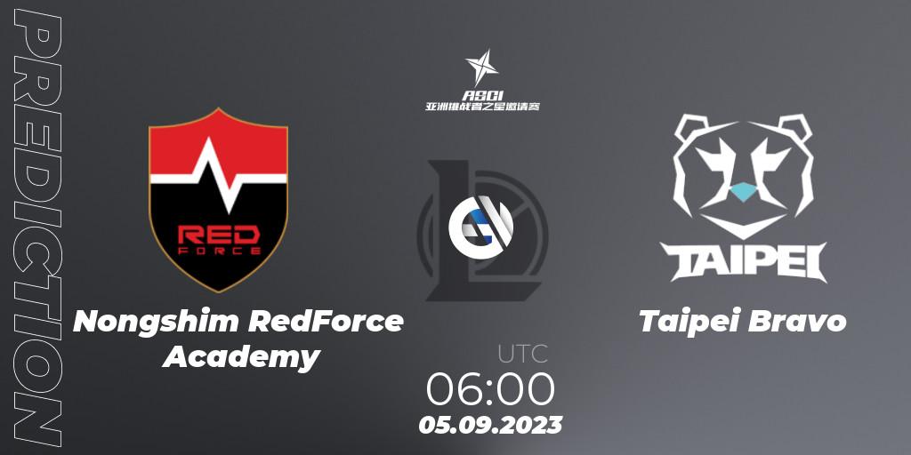 Prognoza Nongshim RedForce Academy - Taipei Bravo. 05.09.2023 at 06:00, LoL, Asia Star Challengers Invitational 2023