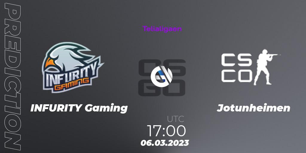 Prognoza INFURITY Gaming - Jotunheimen. 06.03.2023 at 18:00, Counter-Strike (CS2), Telialigaen Spring 2023: Group stage