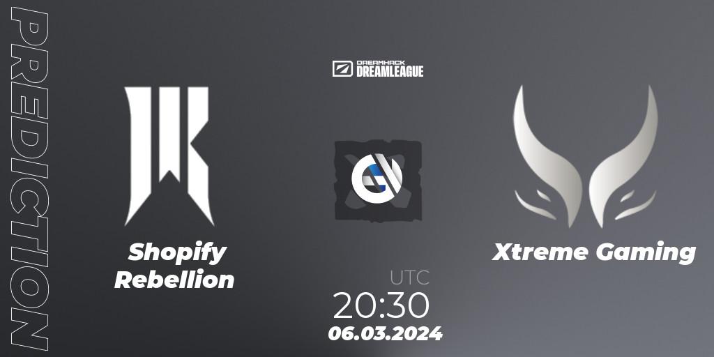 Prognoza Shopify Rebellion - Xtreme Gaming. 06.03.24, Dota 2, DreamLeague Season 22