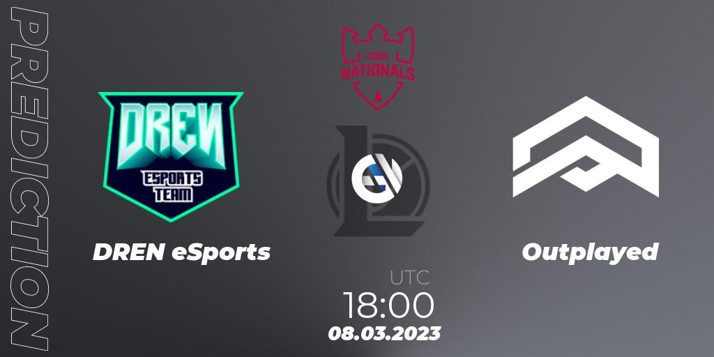 Prognoza DREN eSports - Outplayed. 08.03.2023 at 18:00, LoL, PG Nationals Spring 2023 - Group Stage