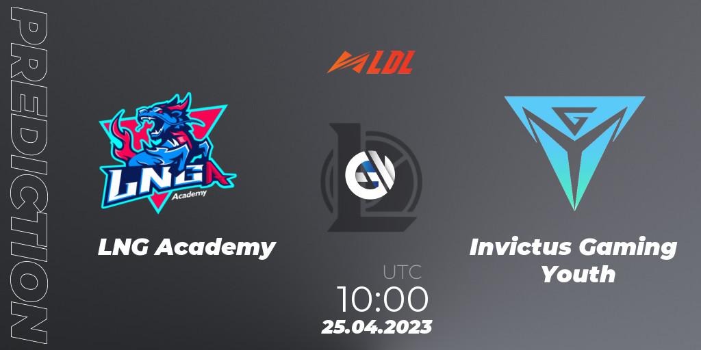 Prognoza LNG Academy - Invictus Gaming Youth. 25.04.2023 at 12:00, LoL, LDL 2023 - Regular Season - Stage 2