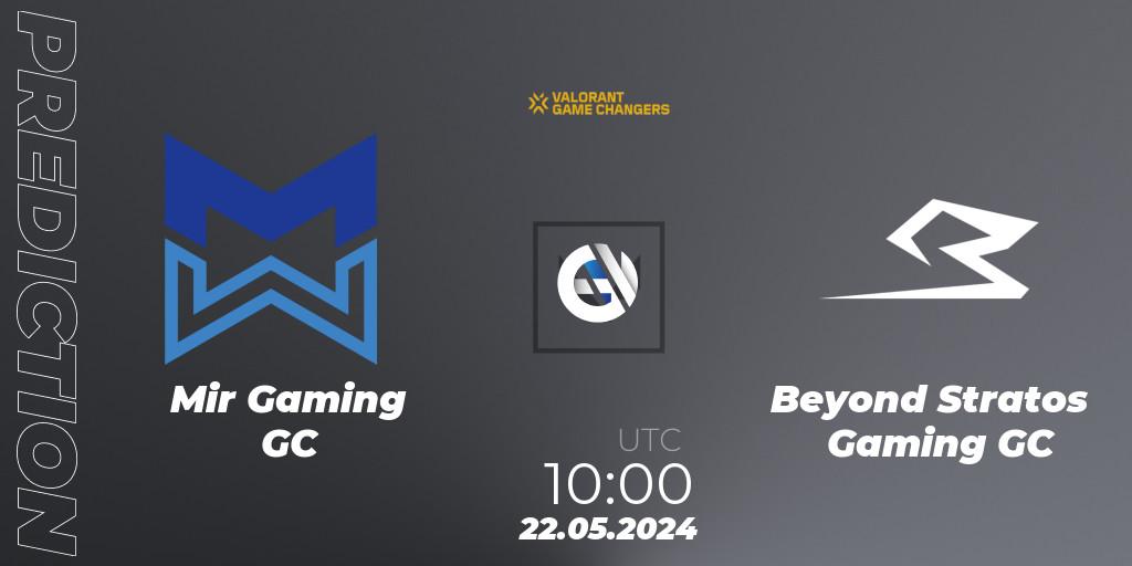 Prognoza Mir Gaming GC - Beyond Stratos Gaming GC. 22.05.2024 at 10:00, VALORANT, VCT 2024: Game Changers Korea Stage 1