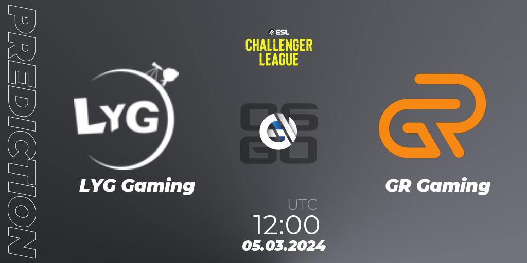 Prognoza LYG Gaming - GR Gaming. 05.03.24, CS2 (CS:GO), ESL Challenger League Season 47: Asia