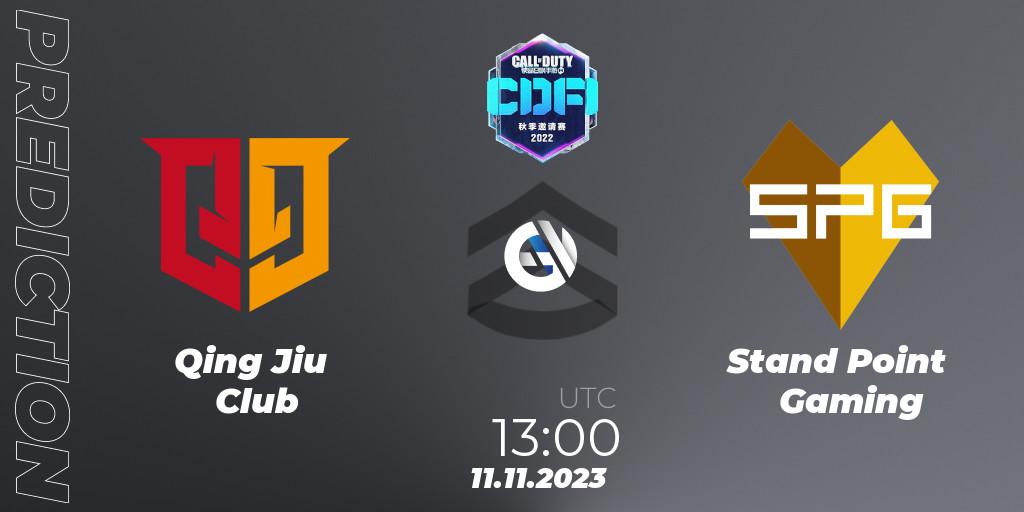 Prognoza Qing Jiu Club - Stand Point Gaming. 11.11.2023 at 13:00, Call of Duty, CODM Fall Invitational 2023