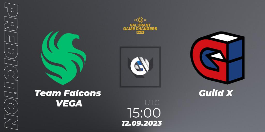 Prognoza Team Falcons VEGA - Guild X. 12.09.2023 at 15:00, VALORANT, VCT 2023: Game Changers EMEA Stage 3 - Group Stage
