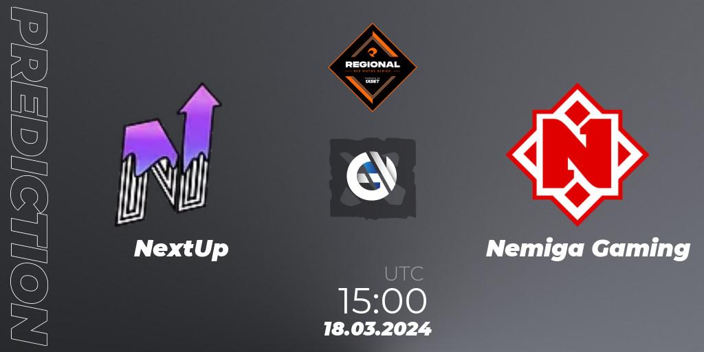 Prognoza NextUp - Nemiga Gaming. 27.03.24, Dota 2, RES Regional Series: EU #1