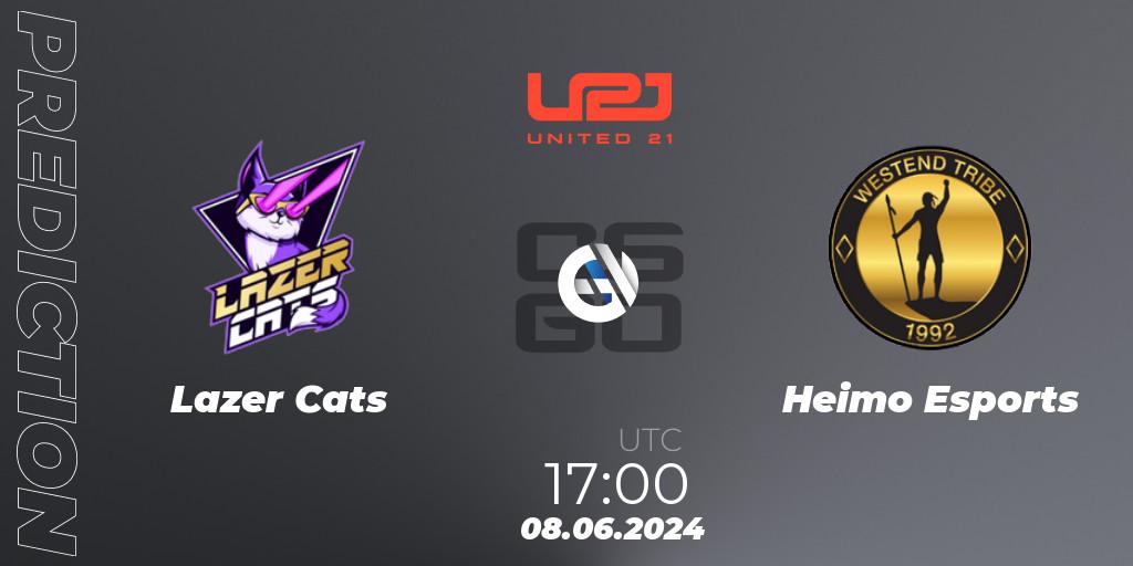 Prognoza Lazer Cats - Heimo Esports. 08.06.2024 at 17:00, Counter-Strike (CS2), United21 Season 14: Division 2