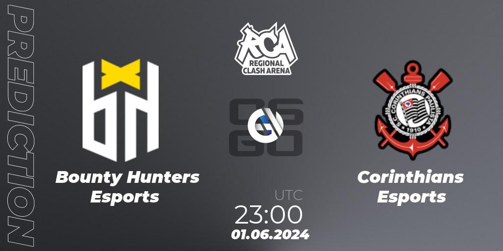 Prognoza Bounty Hunters Esports - Corinthians Esports. 01.06.2024 at 23:00, Counter-Strike (CS2), Regional Clash Arena South America: Closed Qualifier