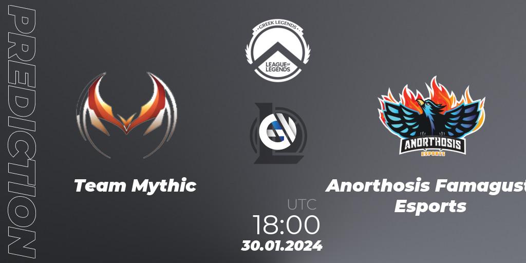 Prognoza Team Mythic - Anorthosis Famagusta Esports. 30.01.2024 at 18:00, LoL, GLL Spring 2024