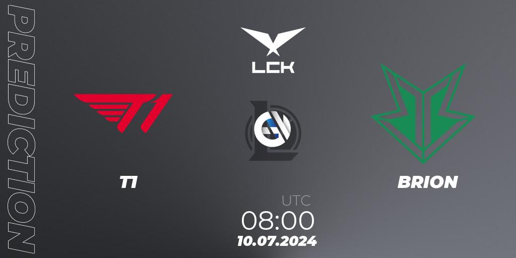 Prognoza T1 - BRION. 10.07.2024 at 08:00, LoL, LCK Summer 2024 Group Stage