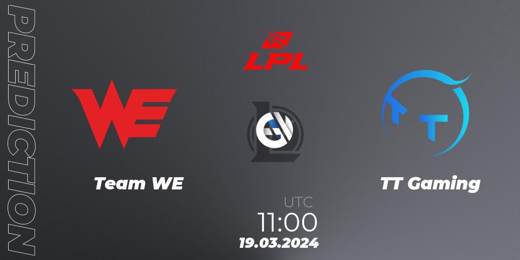 Prognoza Team WE - TT Gaming. 19.03.24, LoL, LPL Spring 2024 - Group Stage