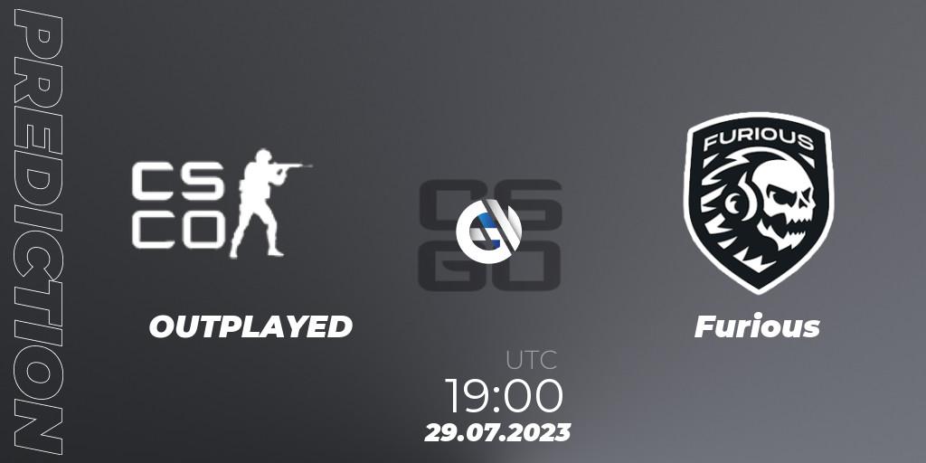 Prognoza OUTPLAYED - Furious. 29.07.2023 at 21:00, Counter-Strike (CS2), AGS CUP 2023: Open Qualififer #1