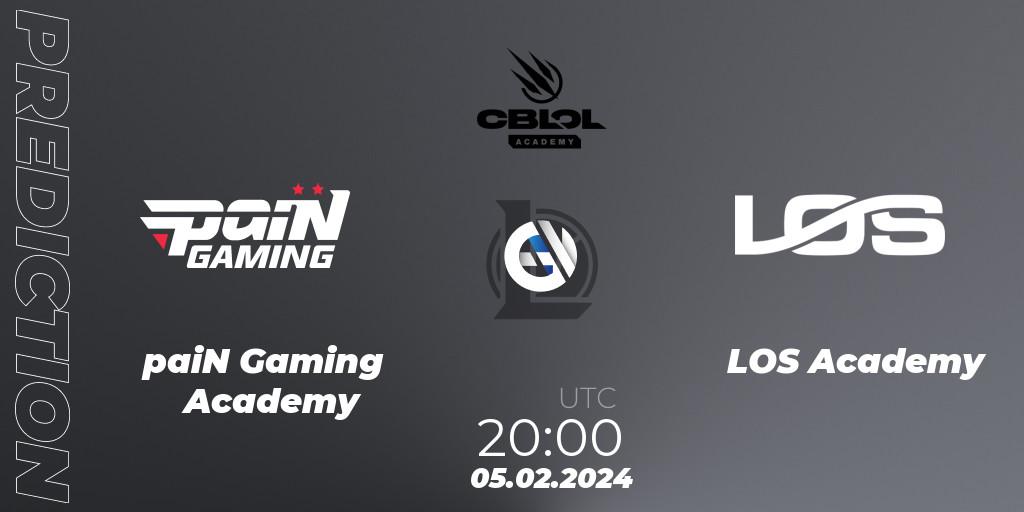 Prognoza paiN Gaming Academy - LOS Academy. 05.02.2024 at 20:00, LoL, CBLOL Academy Split 1 2024