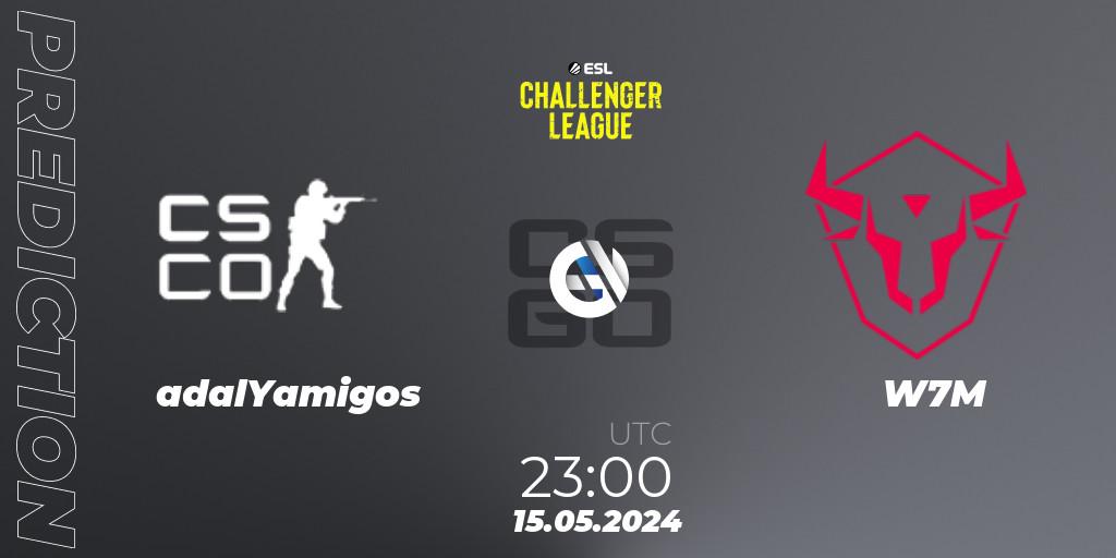 Prognoza adalYamigos - W7M. 15.05.2024 at 23:00, Counter-Strike (CS2), ESL Challenger League Season 47: South America