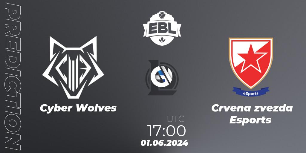 Prognoza Cyber Wolves - Crvena zvezda Esports. 01.06.2024 at 17:00, LoL, Esports Balkan League Season 15