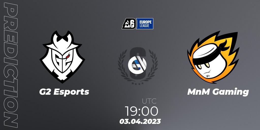 Prognoza G2 Esports - MnM Gaming. 03.04.23, Rainbow Six, Europe League 2023 - Stage 1