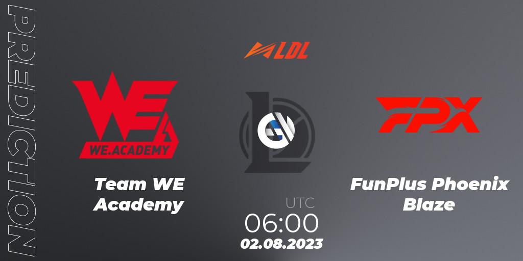 Prognoza Team WE Academy - FunPlus Phoenix Blaze. 02.08.23, LoL, LDL 2023 - Playoffs