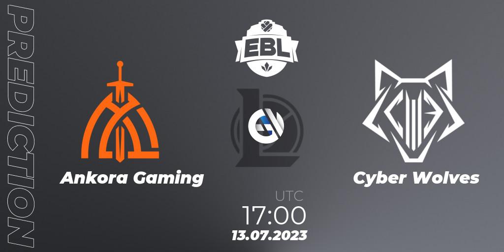 Prognoza Ankora Gaming - Cyber Wolves. 13.07.2023 at 17:00, LoL, Esports Balkan League Season 13