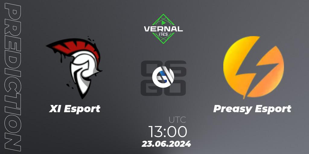 Prognoza XI Esport - Preasy Esport. 23.06.2024 at 14:00, Counter-Strike (CS2), ITES Vernal