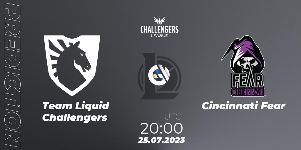 Prognoza Team Liquid Challengers - Cincinnati Fear. 25.07.2023 at 20:00, LoL, North American Challengers League 2023 Summer - Playoffs